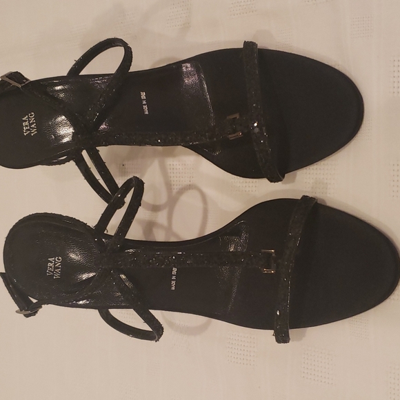 VERA WANG, Sandle Black Evening - Picture 1 of 12